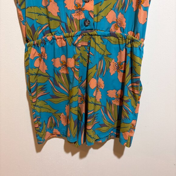 Toad & Co Sunkissed Liv Romper Curacao Aloha Print - Picture 10 of 13